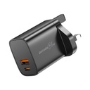 Porodo Blue Dual Port Wall Charger USB-A Quick Charge 3.0