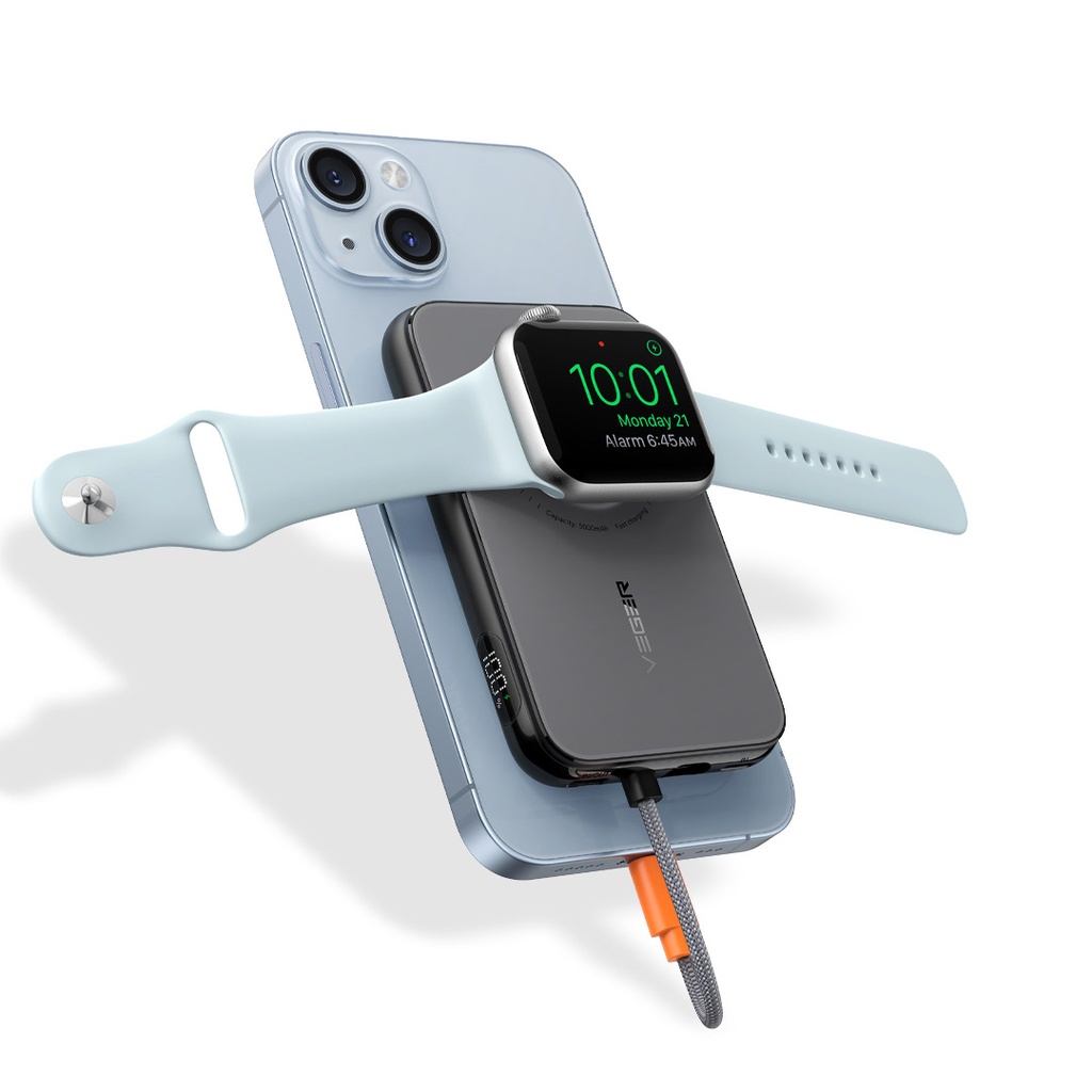 Porodo 5000 mAh slim watch charger power bank