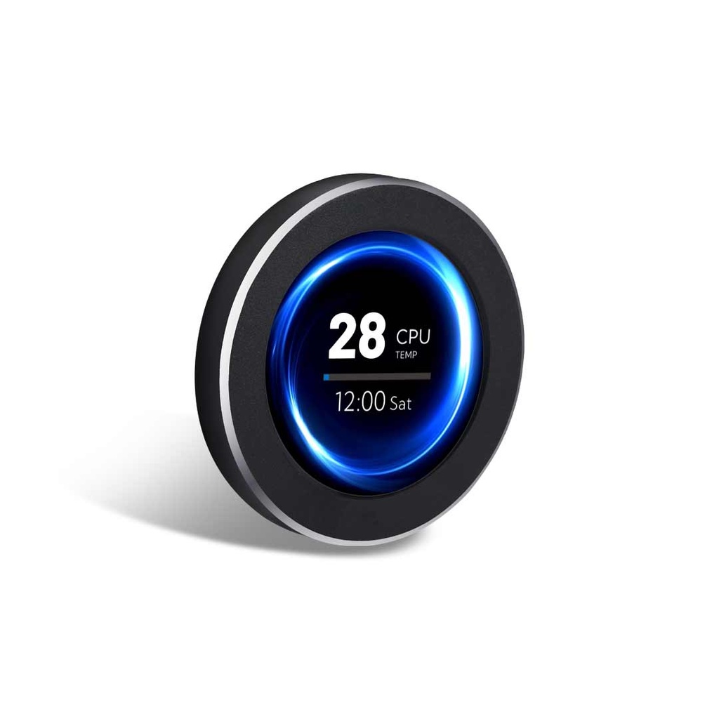 Porodo Gaming 2.1" Dia Mini Smart Information Screen with 3M - Black