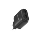 Porodo Dual USB Wall Charger 2.4A with Improved Version PVC Micro USB Cable 1.2m EU - Black