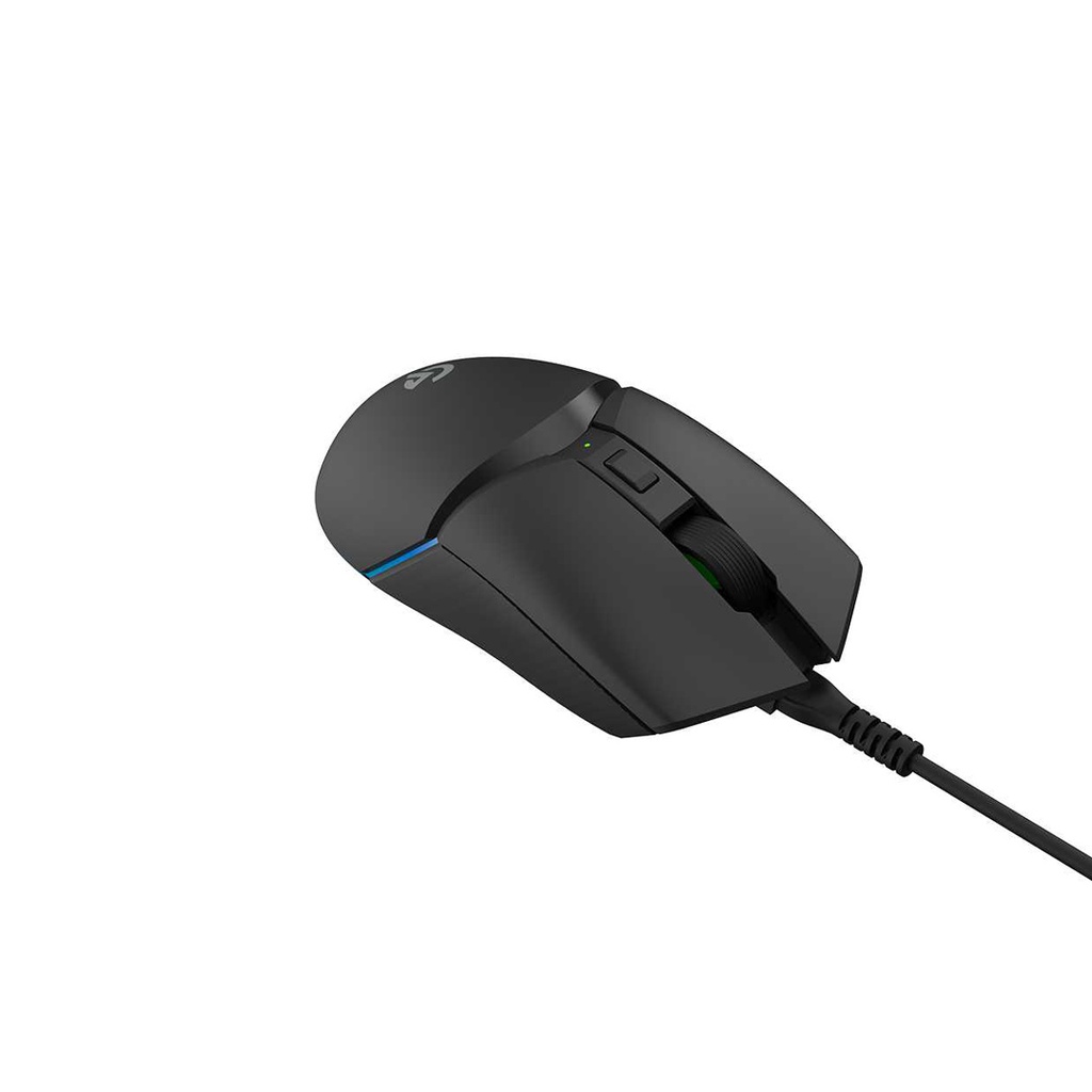 Porodo Gaming 7D Wireless RGB Mouse 10000 DPI with Built-In Rechargeable Battery 600mAh - Black