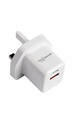 Porodo Blue Wall Charger 1*PD Type-C and 1* QC Type-A UK PD 20W - White