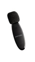 Porodo Dual Connector Lavalier Microphone Dual Mic - Black