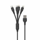 Porodo 4in1 USB Cable Lightning /Type-C/Micro Durable Fast Charge and Data Cable (1.2m/4ft)
Type : 2x Lightning , Type-C , Micro USB