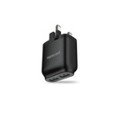 Porodo Dual USB Wall Charger 2.4A with Improved Version PVC Lightning Cable 1.2m