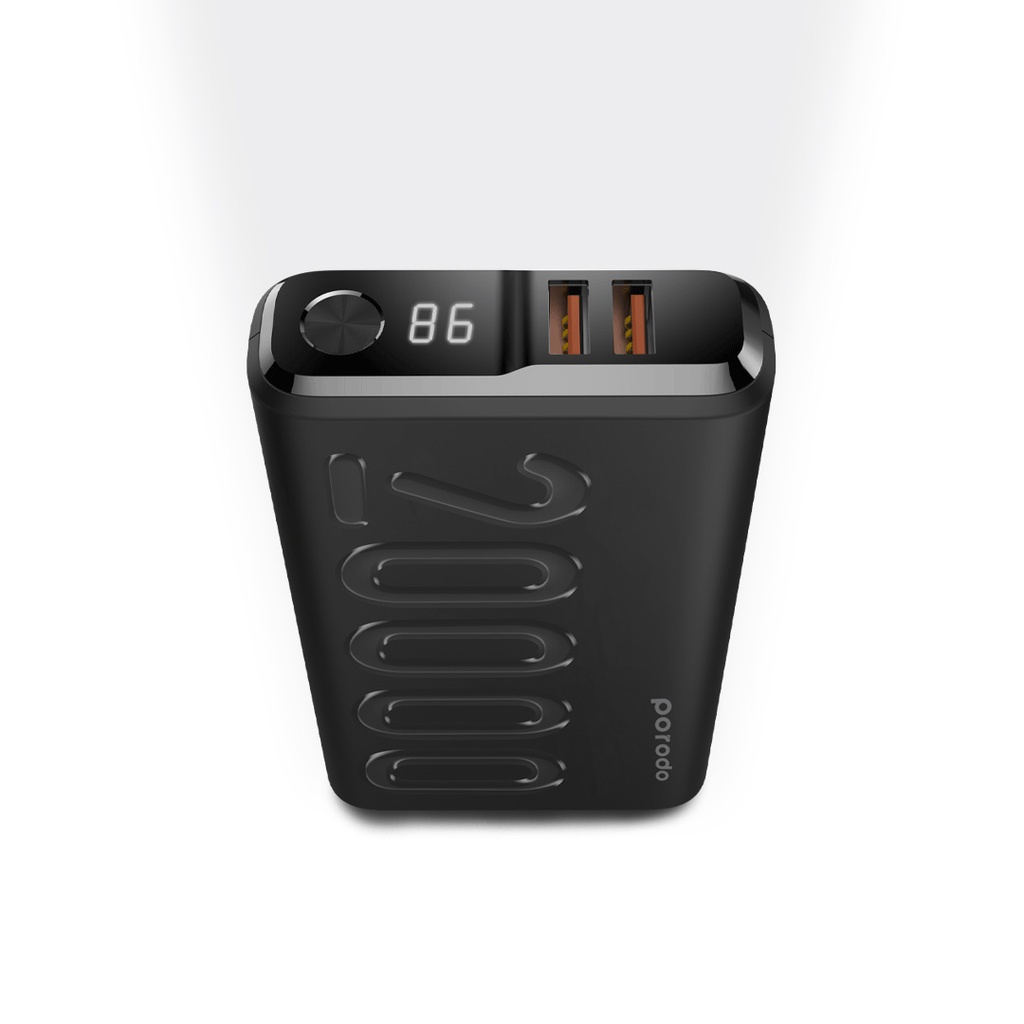 Porodo PD Power Bank 20000mAh 20W QC3.0 - Black