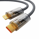 Porodo Braided 27W PD C to Lightning Cable With Transparent Head 1M - Grey
