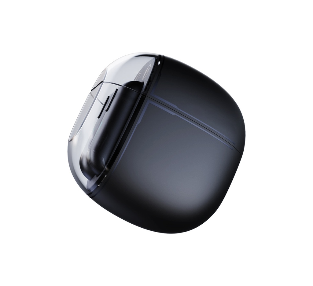 Porodo Soundtec Air Conduction TWS Earbuds with Semi Transparent Case - Black