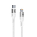 Porodo Triple Port PD QC Lightning 30W Wall Charger with Braided USB-C to Lightning Cable 1.2M - White