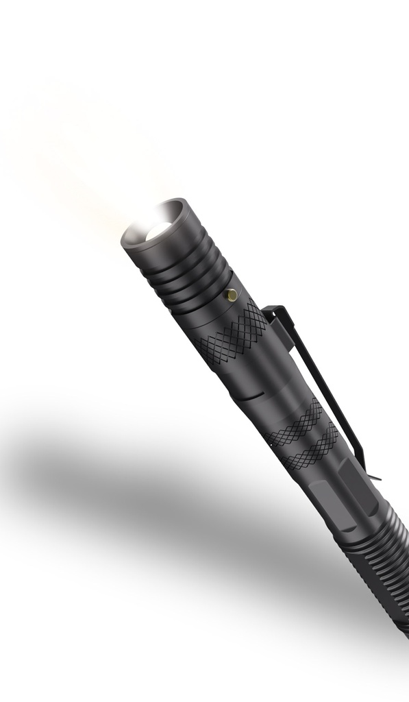 Porodo LifeStyle Outdoor 9in1 Flashlight with Holder Pen Whistle Bottle Opener andSafety Hammer - Black/Gray