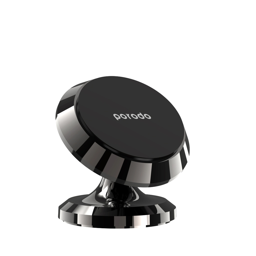 Porodo Holders & Stand Magnetic Car Mount 4 Circular Disks Black [PD-4CDMGM-BK]