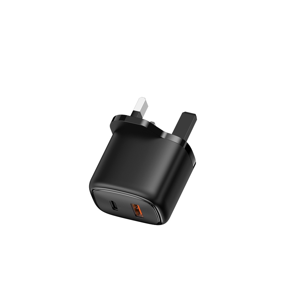 Porodo Dual Output USB-C PD And USB-A QC Quick Charger 