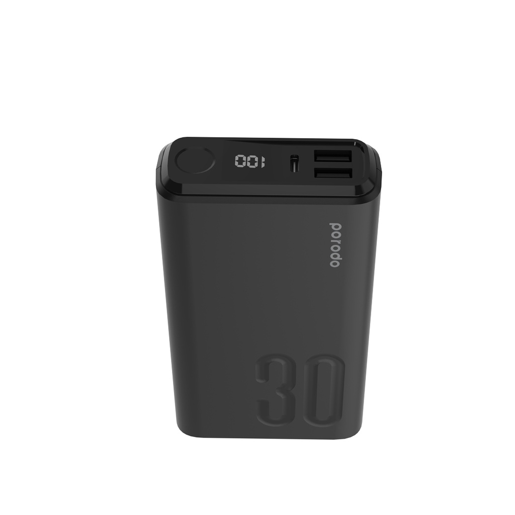 Porodo Power Bank 30000mAh 20W Power Delivery and Quick charge 3.0 features
