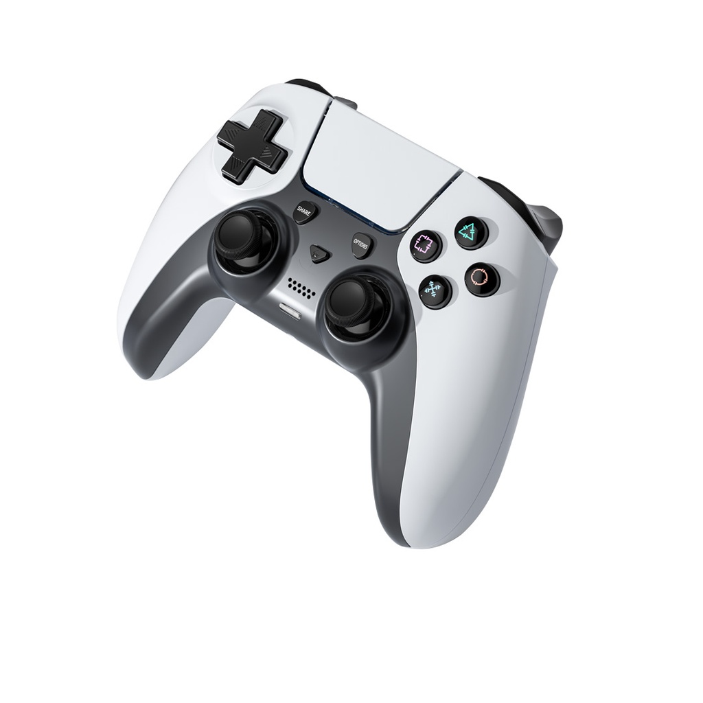 Porodo Gaming Gaming Accessories PS4 Gamepad Controller 60mAh Battery Black & White [PDX610-WHB]