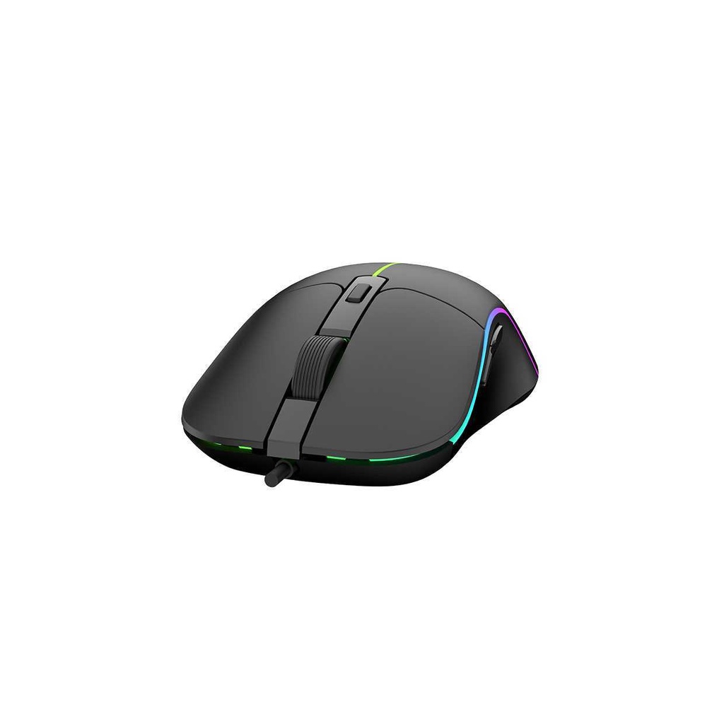 Porodo Gaming Mouse 7D Wired, 6 Breathing RGB, Rubberized Surface3