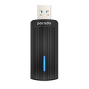 Porodo Modem & Router Dual Band WiFi6 USB Adapter Integrated Antanna Design Black [PD-WDB6AC-BK]