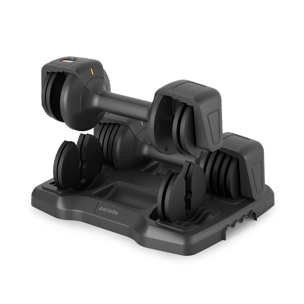 Porodo Fitness Accessories Smart Dumbbell LCD Display Black [PD-DASD12-BK]