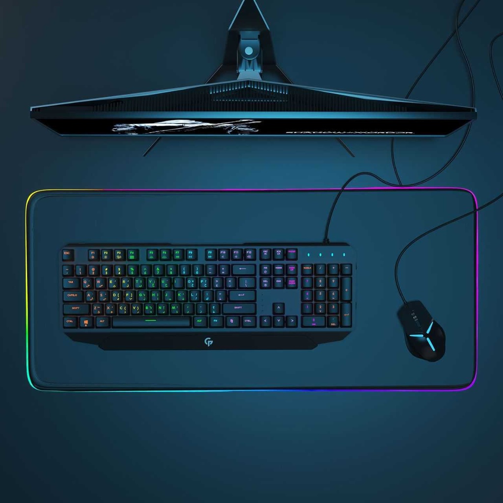 Porodo Gaming Mechanical Gaming Keyboard Ultra With Rainbow Lighting And Aluminum Panel5