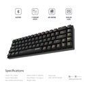 Gaming Keyboard (Mechanical ) with Wired and Bluetooth ( English / Arabic )1