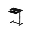 Porodo Height Adjustable Side Desk with Keyboard Tray - Black	