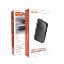 Porodo 10000 mAh 18W Powerbank with Type C and Lightning Cable - Black