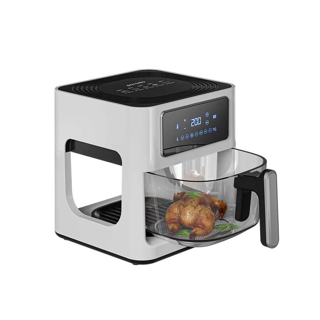Porodo LifeStyle 5L Glass Pot Air Fryer - White