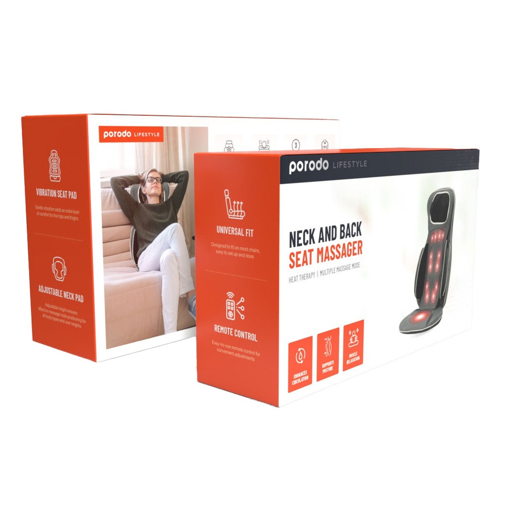 Porodo LifeStyle Neck and Back Massager - Dark Grey	