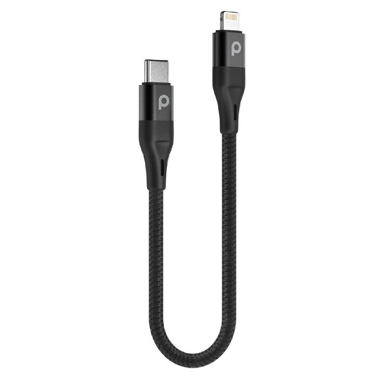 Aluminum PD Braided USB-C to Lightning Cable 0.25M 9V