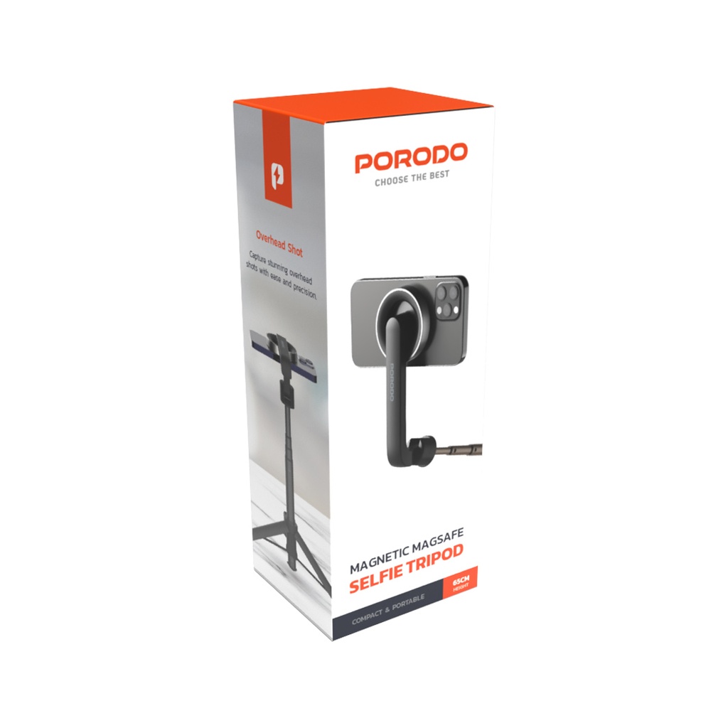 Porodo Magnetic Magsafe Selfie Tripod - Black