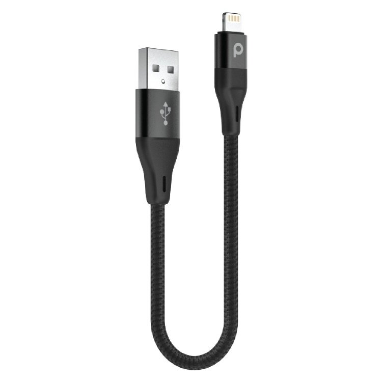Aluminum Braided Lightning Cable 0.25M 2.4A