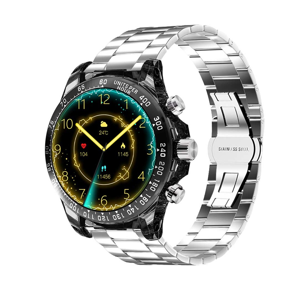 Porodo RAYTONA Smart Watch With Silicone And Metal Strap