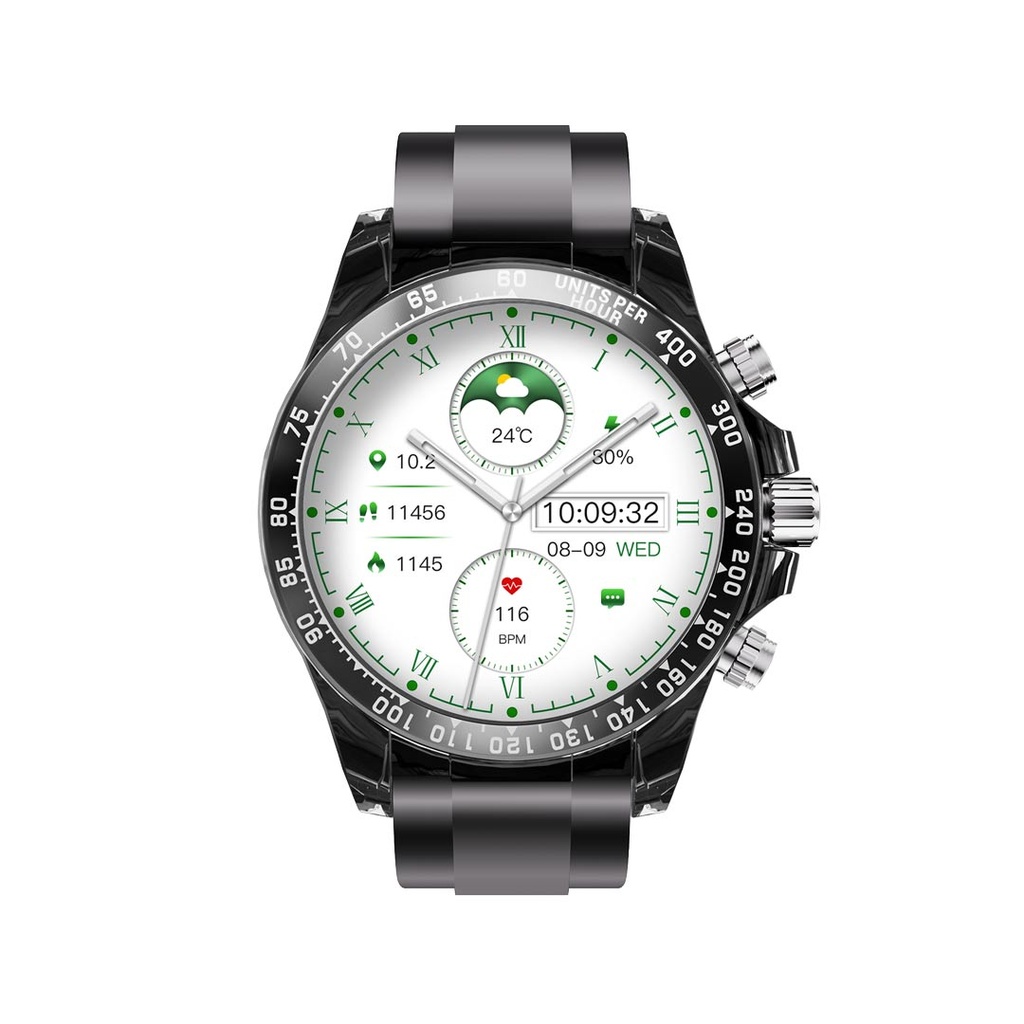 Porodo RAYTONA Smart Watch With Silicone And Metal Strap