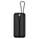 Porodo 10000mAh Powerbank Dual Built-In Cables Fast Charging - Black