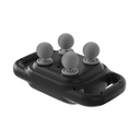 Porodo Quad Comfort Massager with Digital Display ,  2000mAh - black