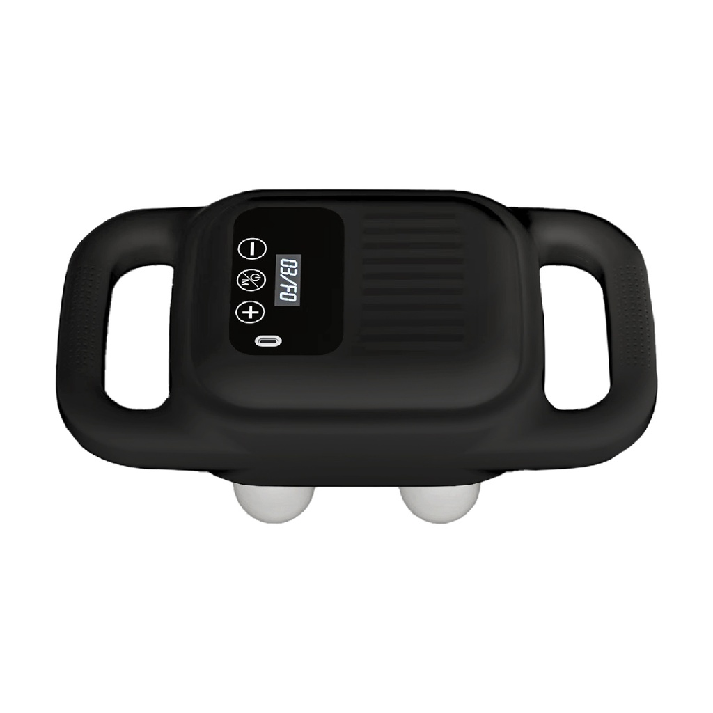 Porodo Quad Comfort Massager with Digital Display ,  2000mAh - black