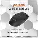Porodo 2 in 1 Wireless Bluetooth Mouse 2.4 GHz V5.0