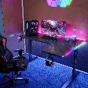 Porodo Gaming Xcommand Carbon Fiber Gaming Table with RGB Lights & Holders - Black4.webp