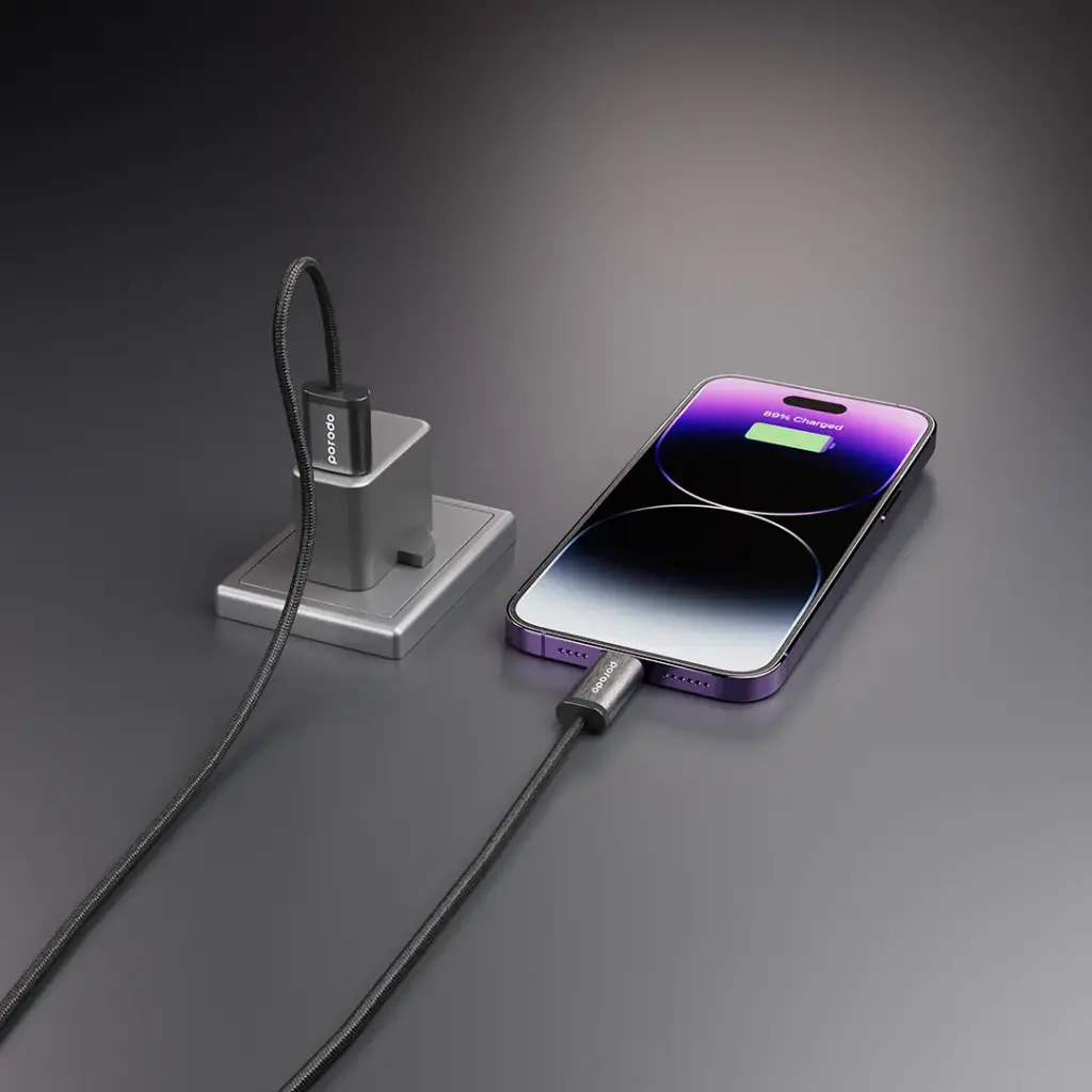 Porodo Woven Braided USB-A to Lightning Cable2.webp