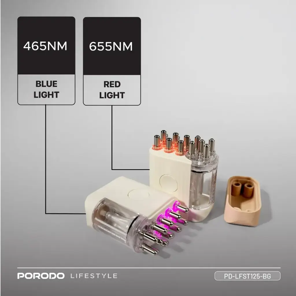 Porodo Lifestyle EMS & Red Light Hair Oil Applicator & Scalp Massage - Beige4.webp