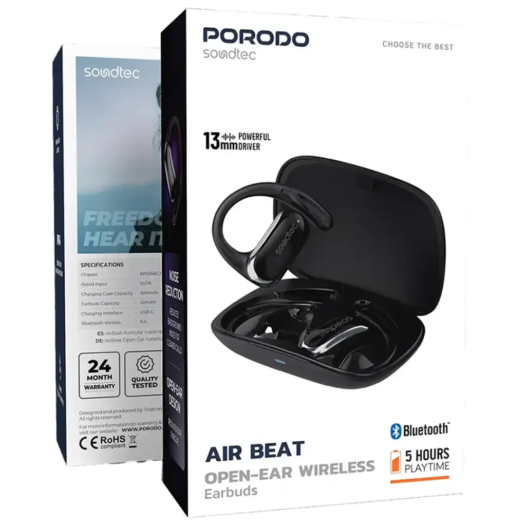 Porodo Soundtec Air Beat Open-Ear Wireless Earbuds.webp