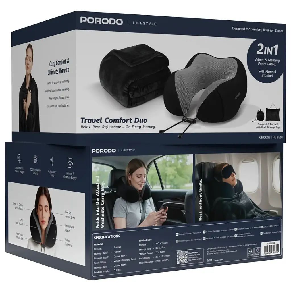 Porodo Lifestyle Travel Comfort Duo - Black3.webp