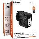 Porodo Quantom GaN 65W Multi-Port Charger with Digital Display - Black.webp