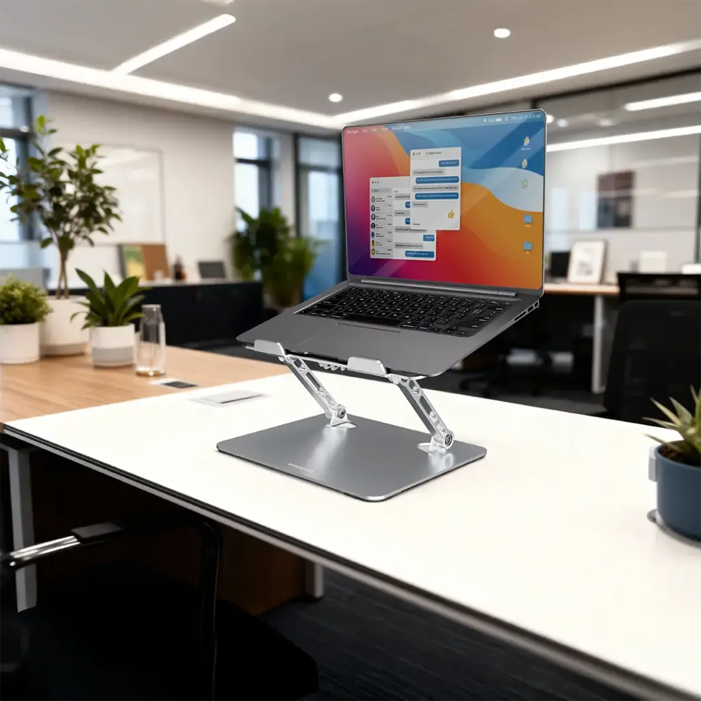 Porodo Aerodesk Cooling Laptop Stand - Silver5.webp