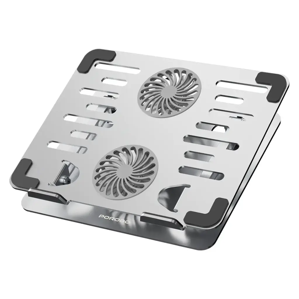 Porodo Aerodesk Cooling Laptop Stand - Silver3.webp