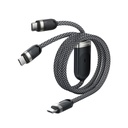 Porodo Dual Type-C Fast Charging Cable USB-C PD Input - Black