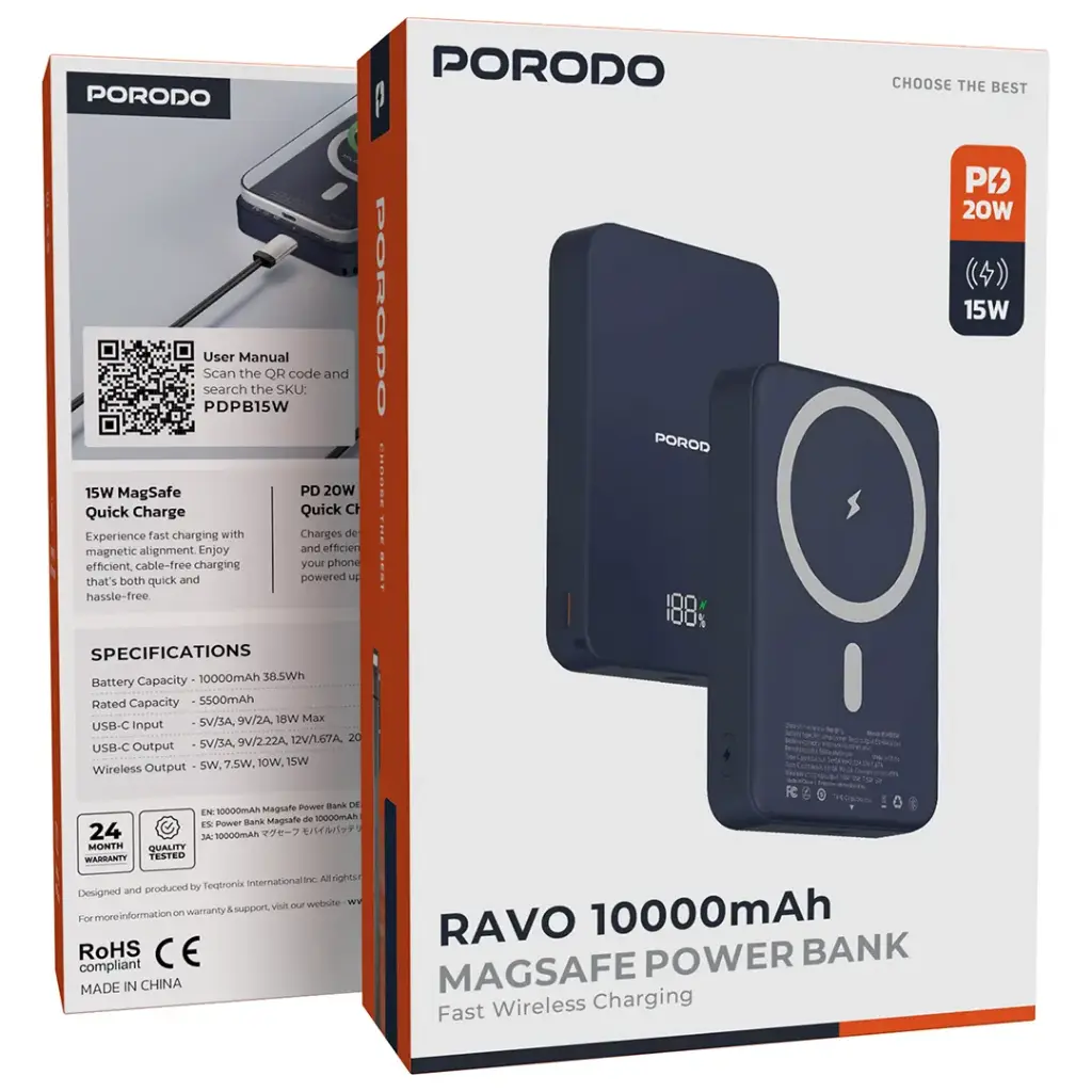 Porodo 10000mAh MagSafe Power Bank PD 20W-1.webp