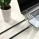 Porodo 100W LED USB-C To USB-C Leather Charging & Data Transfer Cable5.webp