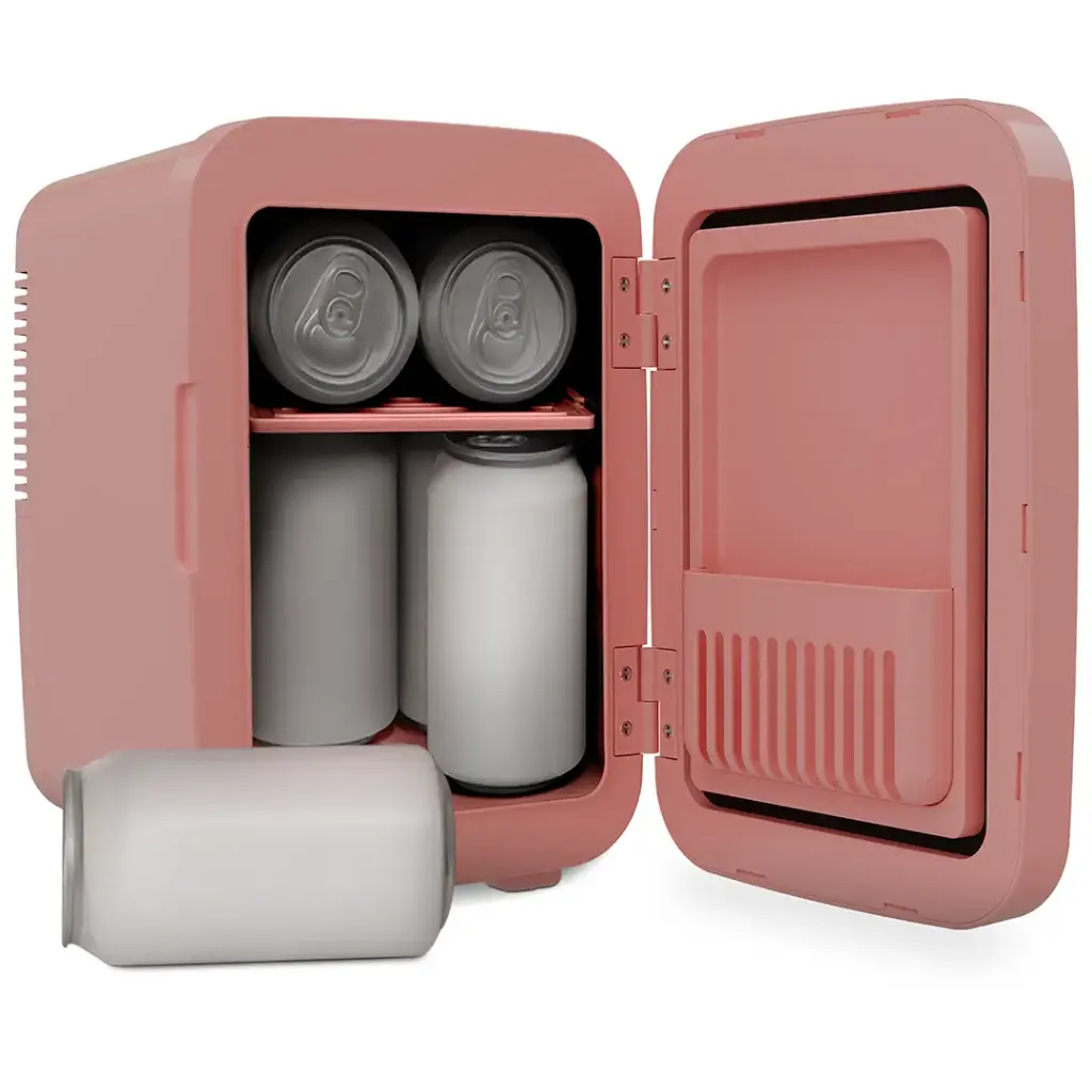 Porodo Frostlite Cooling Mini Makeup Fridge with Led Mirror - Pink2.webp