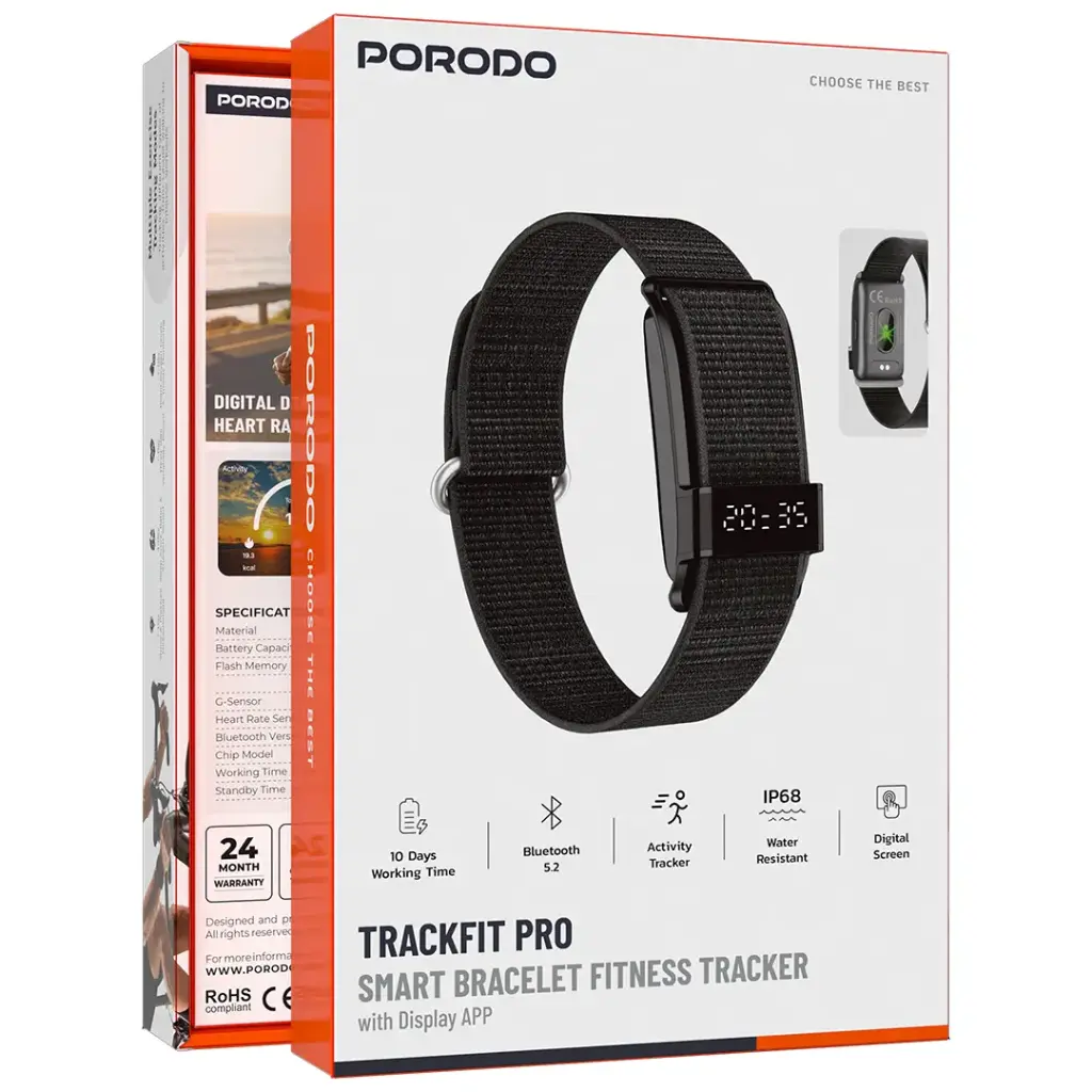 Porodo Trackfit Pro Smart Bracelet Fitness Tracker with Display App 9.webp