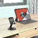 Porodo Blue Desktop Phone Holder 360° Rotating Base - Black2.webp